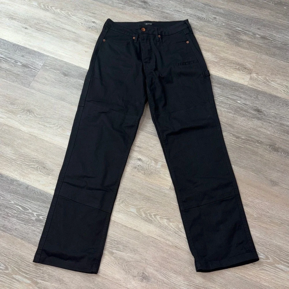 Brixton Relaxed Fit Carpenter Pants Mens 31 Black Straight Leg Workwear Utility